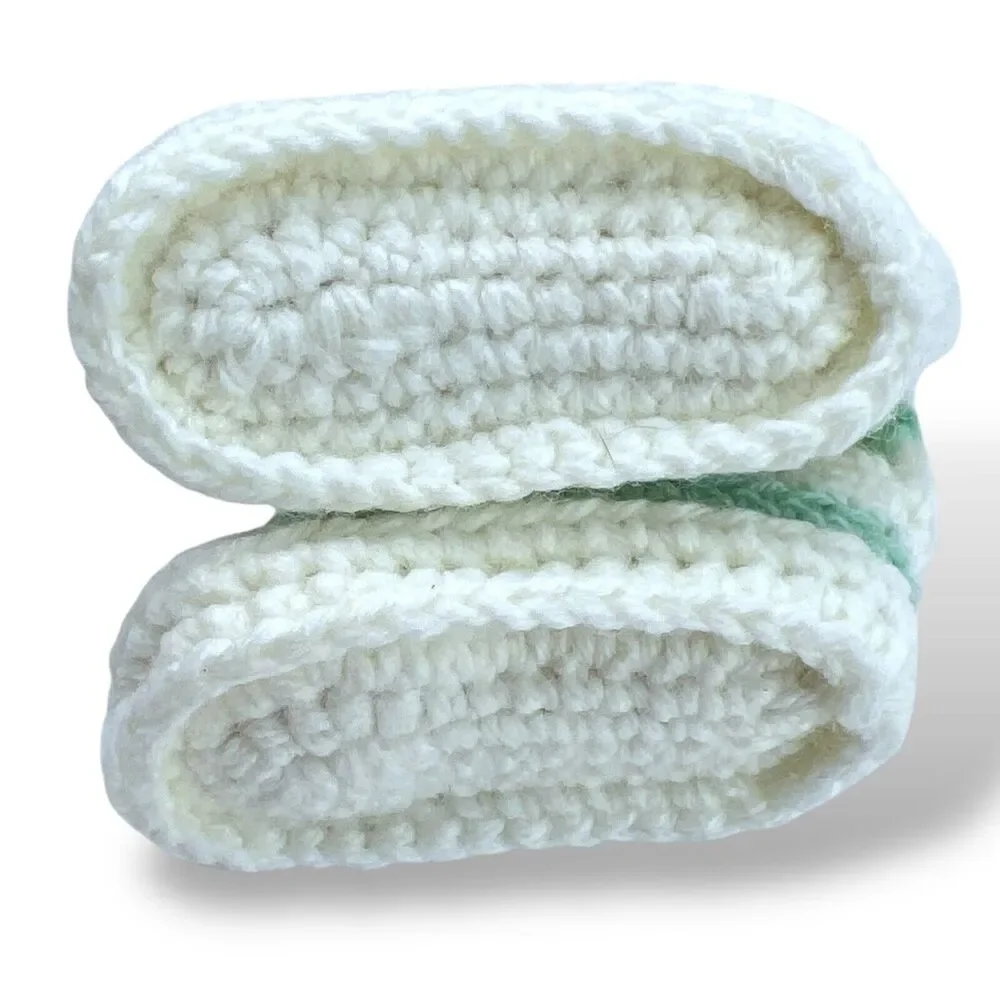 Handmade Aqua Green White 